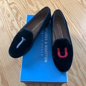 Stubbs & Wootton Screw U Velvet Slippers